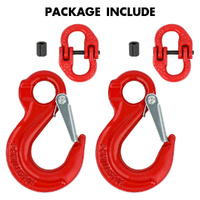 2X 6mm Hammerlock+ Eye Sling Hook Safety Chain Caravan Trailer connecting Extend thumbnail