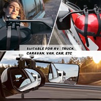 X-BULL Towing Mirrors Universal Multi Fit Clamp On 4X4 Caravan Trailer A Pair thumbnail