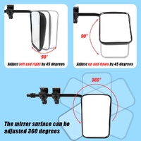 2x Towing Mirrors Pair Clip on Multi Fit Clamp On Towing Caravan 4X4 Trailer 4WD thumbnail