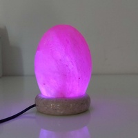 USB Colour Changing Egg Shape Himalayan Pink Salt Lamp Color Change LED Light thumbnail
