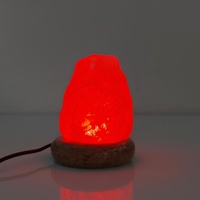 USB Colour Changing Salt Himalayan Lamp - Natural Shape Pink Rock LED Light thumbnail