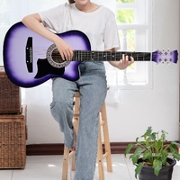 Karrera 38in Cutaway Acoustic Guitar with guitar bag - Purple Burst thumbnail