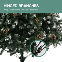 Christabelle 1.2m Pre Lit LED Christmas Tree Decor with Pine Cones Xmas Decorations thumbnail