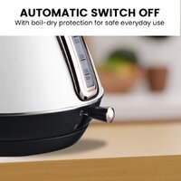 Pronti Rose Trim Collection Toaster & Kettle Bundle - White thumbnail