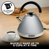 Morphy Richards 1.5L Venture Collection Pyramid Kettle in Steel Grey thumbnail