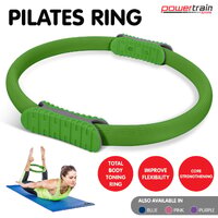 Powertrain Pilates Ring Band Yoga Home Workout Exercise Band Green thumbnail