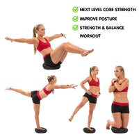 Powertrain Yoga Stability Disc Home Gym Pilates Balance Trainer Black thumbnail