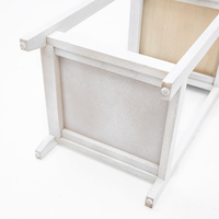 2X Bedside Table Drawer Vintage Side Table Storage Cabinet VALERIE GREY thumbnail