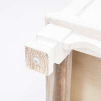 Bedside Table 2 Drawer Vintage Side Table Storage Cabinet Bedroom LYDIA WHITE thumbnail