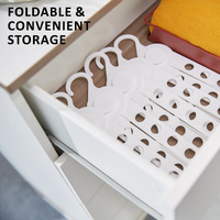 50X Plus Hanger Multiple Clothes Rack Organizer Foldable 10 Holes WHITE thumbnail