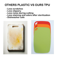 TPU Chopping Board Antibacterial Cutting Board Baby Food Grade ORANGE thumbnail