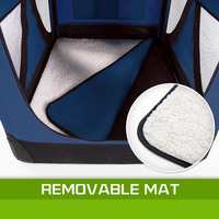 Portable Soft Dog Cage Crate Carrier L BLUE thumbnail