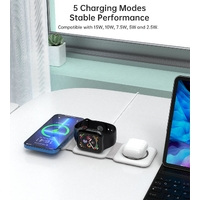 CHOETECH T588-F-WH 3-in-1 Foldable Fast Wireless Charger for Phone/Watch/Earphone thumbnail