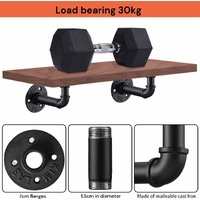 4PCS Pipe Floating Shelf Bracket Industrial Pipe Shelf Bracket Mounting Bracket Storage Racks Decor thumbnail