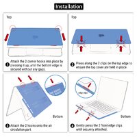 Suitable for  Grey MacBook Pro 13 Inch Case 2016-2023 M1 M2 A2338 A2289 A2251 A2159 Hard Shell Case Keyboard Cover thumbnail