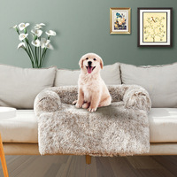Pet Sofa Bed Dog Calming Sofa Cover Protector Cushion Plush Mat L thumbnail