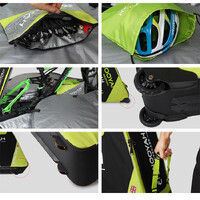 NOOYAH Bike GREY Travel Case Bike Bag Shell EVA Tough material MTB Mountain Bike Road Bike TT 700c Gravel Bike Ebike 29er etc - BK007S thumbnail
