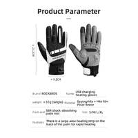 MTB Heated Gloves Medium for Mountain Road Bike Breathable Winter Autumn Cycling Camping Running Outdoor Sport Rockbros thumbnail