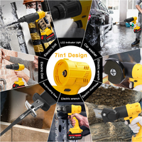 7in1 Multi-function Rechargeable Li-ion Electric Machine Set Electric Hammer Drill Chainsaw Conversion Tool Set Power Tool Kit thumbnail