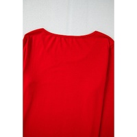 Red Solid Top and Christmas Pants Two Piece Lounge Set - L thumbnail