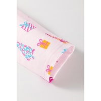 Pink Christmas Twinkle Tree Print Shirt Sleep Dress - L thumbnail
