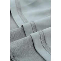 Gray V Neck Long Sleeve Ruffle Tiered Mini Dress - L thumbnail