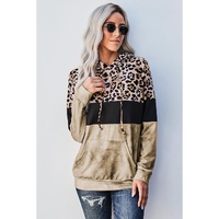 Azura Exchange Leopard Tie Dye Colorblock Hoodie - 2XL thumbnail