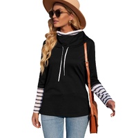 Azura Exchange High Neck Striped Sweatshirt - S thumbnail