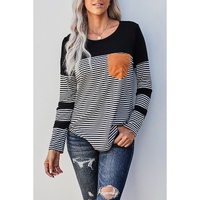 Azura Exchange Pinstripe Patch Pocket Top - M thumbnail
