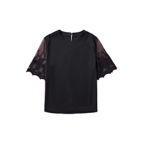 Azura Exchange Lace Sleeve Patchwork Top - S thumbnail