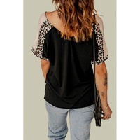Azura Exchange Leopard Sleeve Top - L thumbnail
