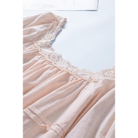 Azura Exchange Puff Sleeve Eyelet Babydoll Blouse - S thumbnail