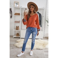 Azura Exchange Eyelet Thermal Knit Top - M thumbnail