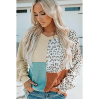 Azura Exchange Color Block Ribbed Long Sleeve Top - S thumbnail