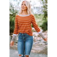 Azura Exchange Color Block Rib Knit Striped Pullover - XL thumbnail