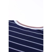 Azura Exchange Color Block Cuffs Rib Knit Striped Pullover - M thumbnail