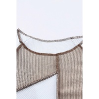 Azura Exchange Color Block Rib Knit Top - M thumbnail