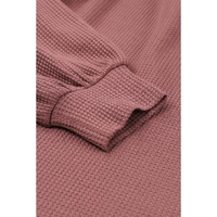 Azura Exchange Puff Sleeve Waffle Knit Top - S thumbnail
