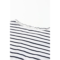 Azura Exchange Striped Print Ruffled Buttoned Top - 2XL thumbnail