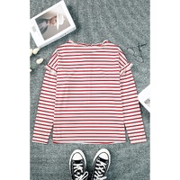 Azura Exchange Ruffled Striped Long Sleeve Top - M thumbnail