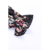 Azura Exchange Wildflower Print Chiffon Blouse - S thumbnail