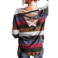 Azura Exchange Crisscross Back Long Sleeve Top - S thumbnail