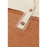 Azura Exchange Color Block Henley Top - M thumbnail