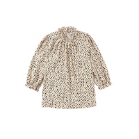 Azura Exchange Frilled Neck Cheetah Blouse - L thumbnail