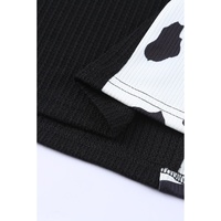 Azura Exchange Patchwork Waffle Knit Long Sleeve Top - L thumbnail