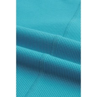 Azura Exchange Waffle Knit Long Sleeve Henley Top - S thumbnail