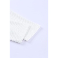 Azura Exchange Waffle Knit Half Button Henley Top - M thumbnail