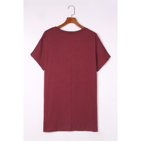 Azura Exchange Short Sleeve Tunic Top with Side Pockets - S thumbnail