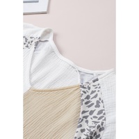 Azura Exchange Patchwork Leopard Trim Blouse - M thumbnail