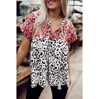 Azura Exchange Print Tassel Tie Blouse - XL thumbnail